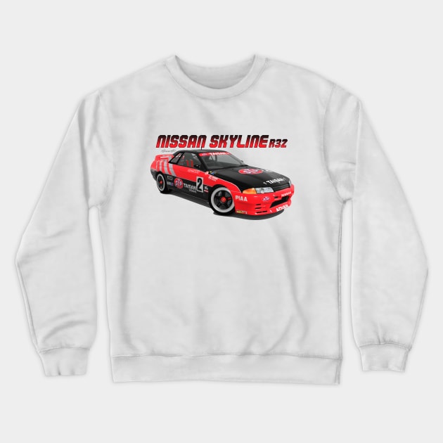 Nissan Skyline GT-R R32 Crewneck Sweatshirt by PjesusArt